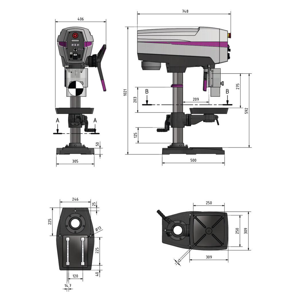 Вертикально-сверлильный станок Zitrek dp-82