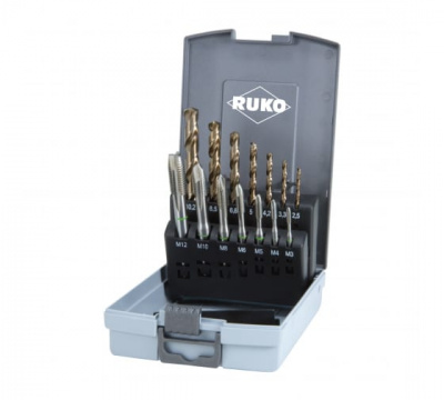 Набор машинных метчиков M3-М12 мм HSSE-Co5 245051RO