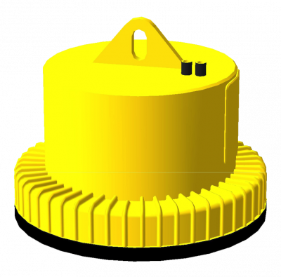 Электромагнит грузовой круглый ДКМг165 с питанием электрогенератора от гидравлической системы крана