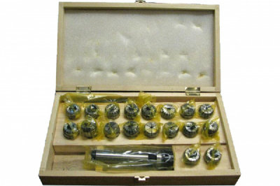 Патрон цанговый КМ4 с набором цанг ER32 18 шт 3-20 мм