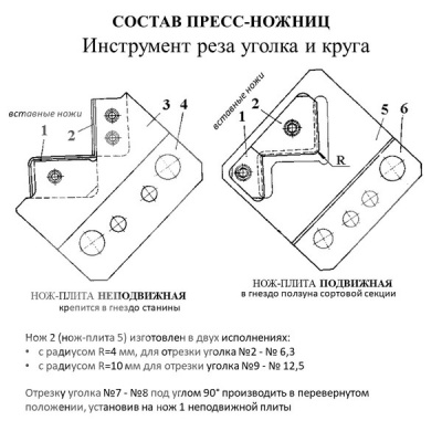 Ножи для резки уголка НГ5222
