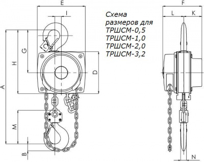 Схема тали ТРШСМ