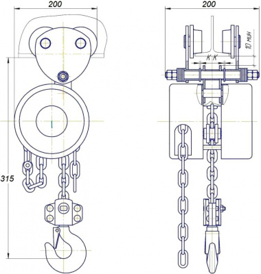 Схема тали ТРШСК