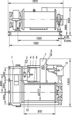 Схема лебедки ТЛ-7Б-1