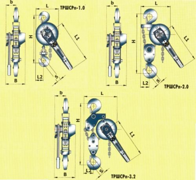 Схема талей ТРШСРп