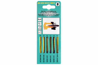 Пилки лобзиковые по дереву, 130мм, набор из 4 типов, 24шт.