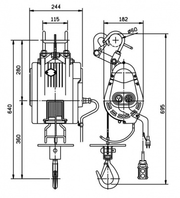 Схема лебедки Come Up CWS-230