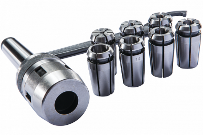 Цанговый патрон МК-3/ER40 с набором из 7 цанг: Ø4,6,8,10,12,14,16 мм